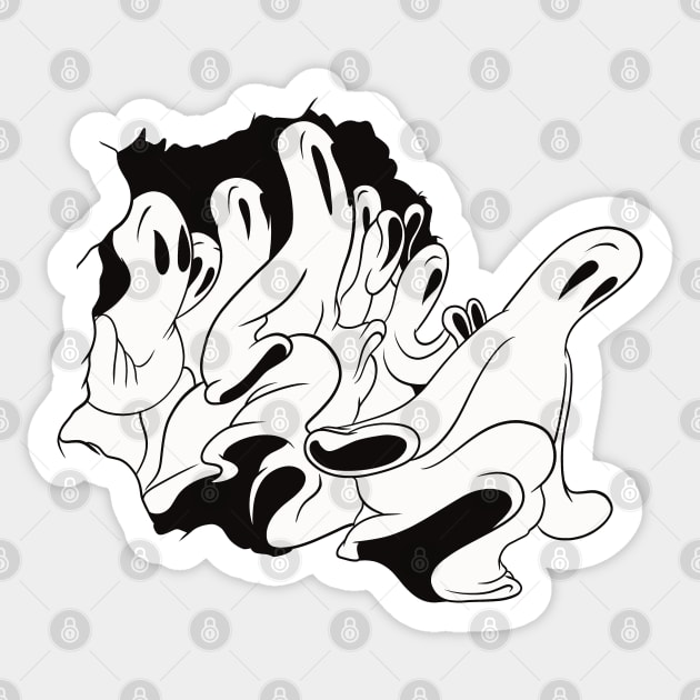 Cartoon Ghosts Sticker by liquidsouldes